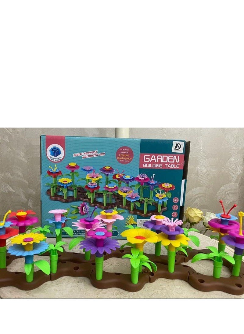 Flower Garden Building Blocks Game (104 pieces) to enhance children's skills - Image 2